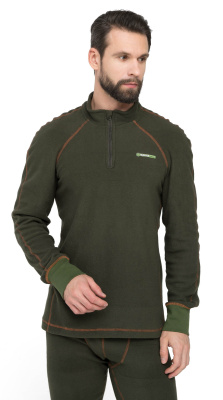 Термобелье Thermoline ZIP цвет Хаки ткань Флис (Размер: 48-50, Рост: L)