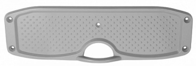 Накладка на транец передняя металлическая серая