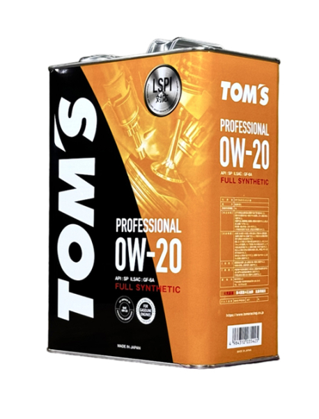 Масло моторное TOMS Professional SP GF-6A 0W20 синтетика (4 л)