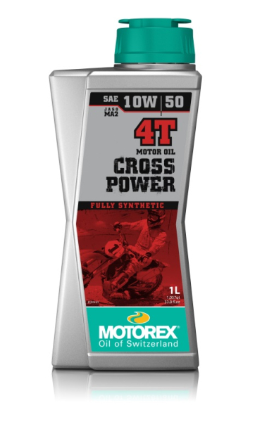 Моторное масло для мотоциклов MOTOREX CROSS POWER 4T SAE 10W/50 JASO 1л