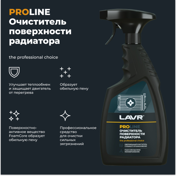Очиститель радиатора LAVR PRO LINE, 500 мл / Ln2032