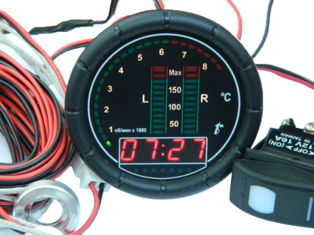 Цифровой индикатор температуры двигателя ЦИТД-6 с датчиками ТПТ 3-6 У