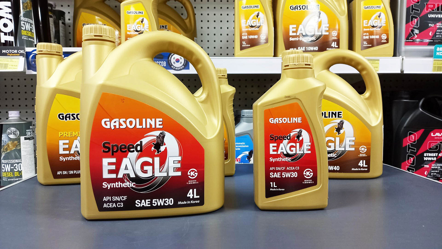 Масло моторное бензин / дизель EAGLE SPEED SYNTHETIC 5W30 API SN/SM/CF, C3 4 л.