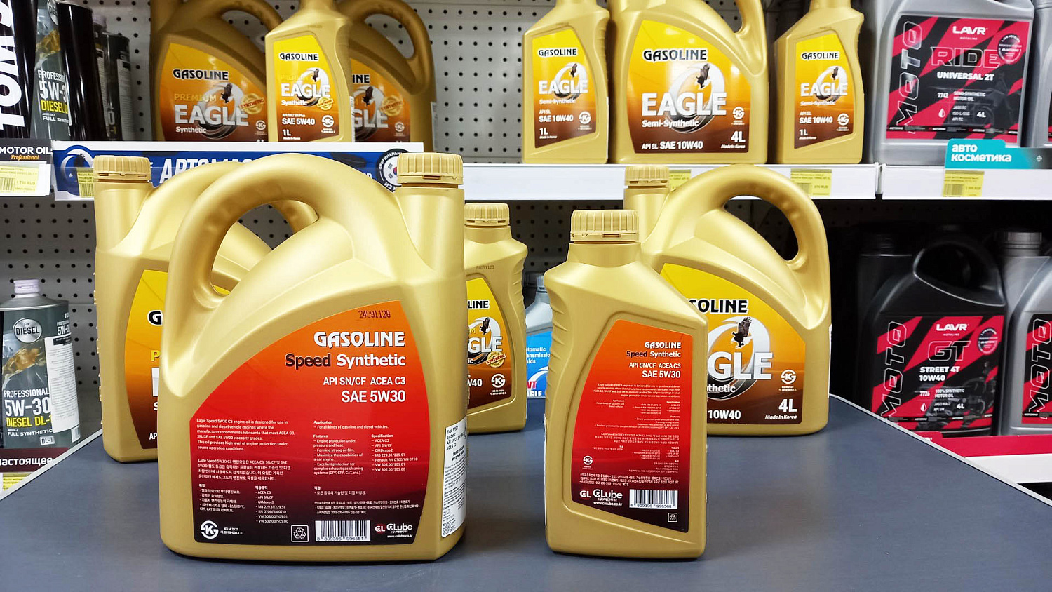 Масло моторное бензин / дизель EAGLE SPEED SYNTHETIC 5W30 API SN/SM/CF, C3 4 л.