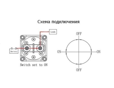 Выключатель массы "OFF-ON" (1 АКБ) 300А