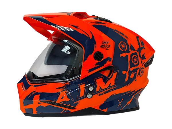 Шлем детский AiM JK802Y Orange/Blue, Y/M