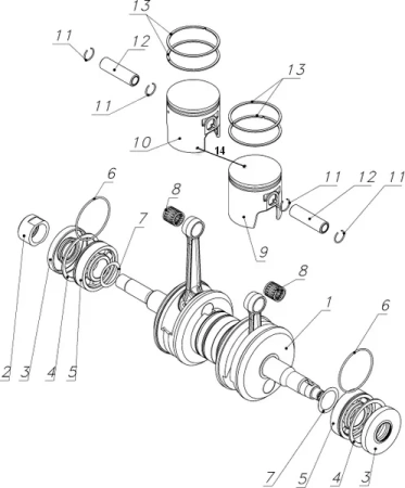 Подшипник К182222 группа 6 (2 шт.)