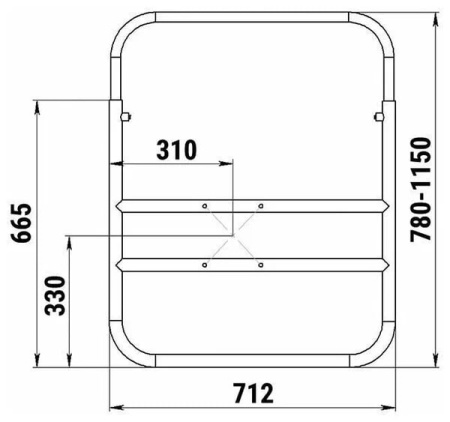 Рама под сидение в надувных лодках с надувным дном нерж. сталь