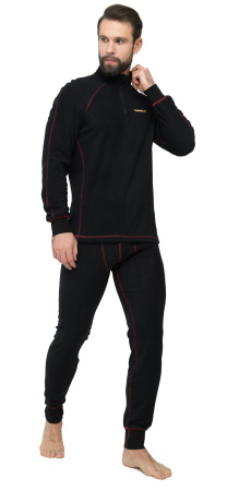 Термобелье Thermoline ZIP цвет Черный ткань Флис (Размер: 56-58, Рост: 2XL)
