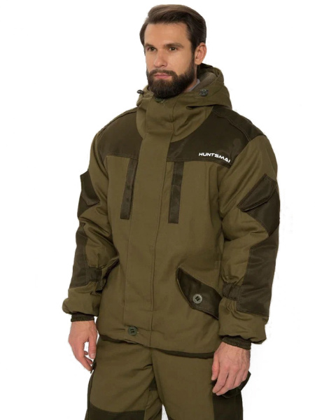 Костюм для охоты и рыбалки зимний Ангара цвет Хаки ткань Палатка/Грета (до -30°С)