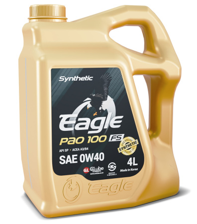Масло моторное бензин / дизель EAGLE PAO-100 SYNTHETIC 0W40 API SP 4 л.