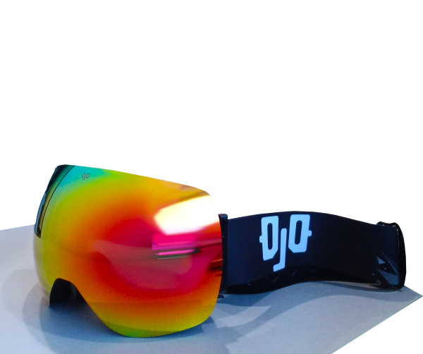 Очки снегоходные с двойной линзой  OLO Grey Full REVO Black red