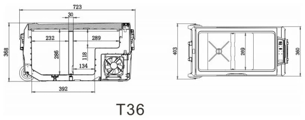 Холодильник автомобильный SUMITACHI Т36