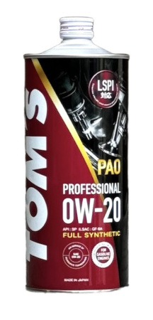 Масло моторное TOMS Professional SP GF-6A 0W20 PAO синтетика (1 л)