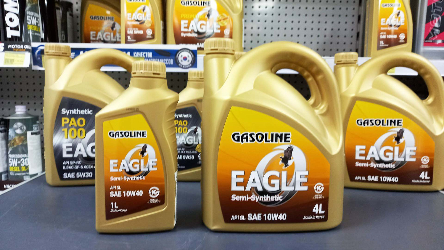 Масло моторное бензинове EAGLE Gasoline Semi-Synthetic 10W40 API SL 1 л. / для автомобилей