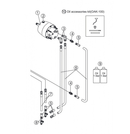 Гидравлическая система для установки второго поста управления от 50 до 150 л.с