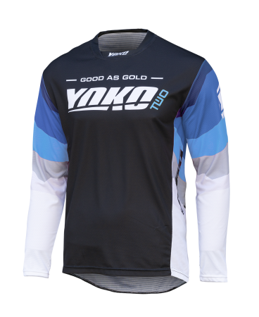 Джерси YOKO TWO, чёрный/белый/синий (M)