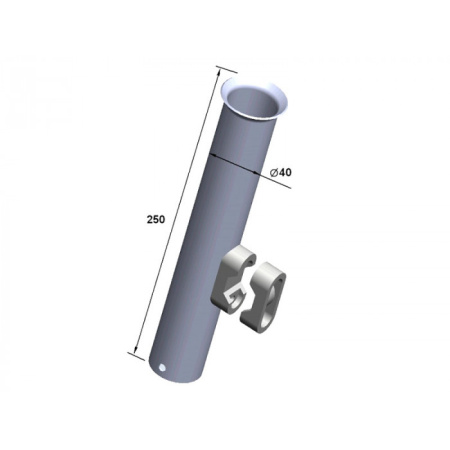 Держатель спиннинга 250х37 нержавеющая сталь